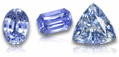 Gemas soltas de safira azul-clara