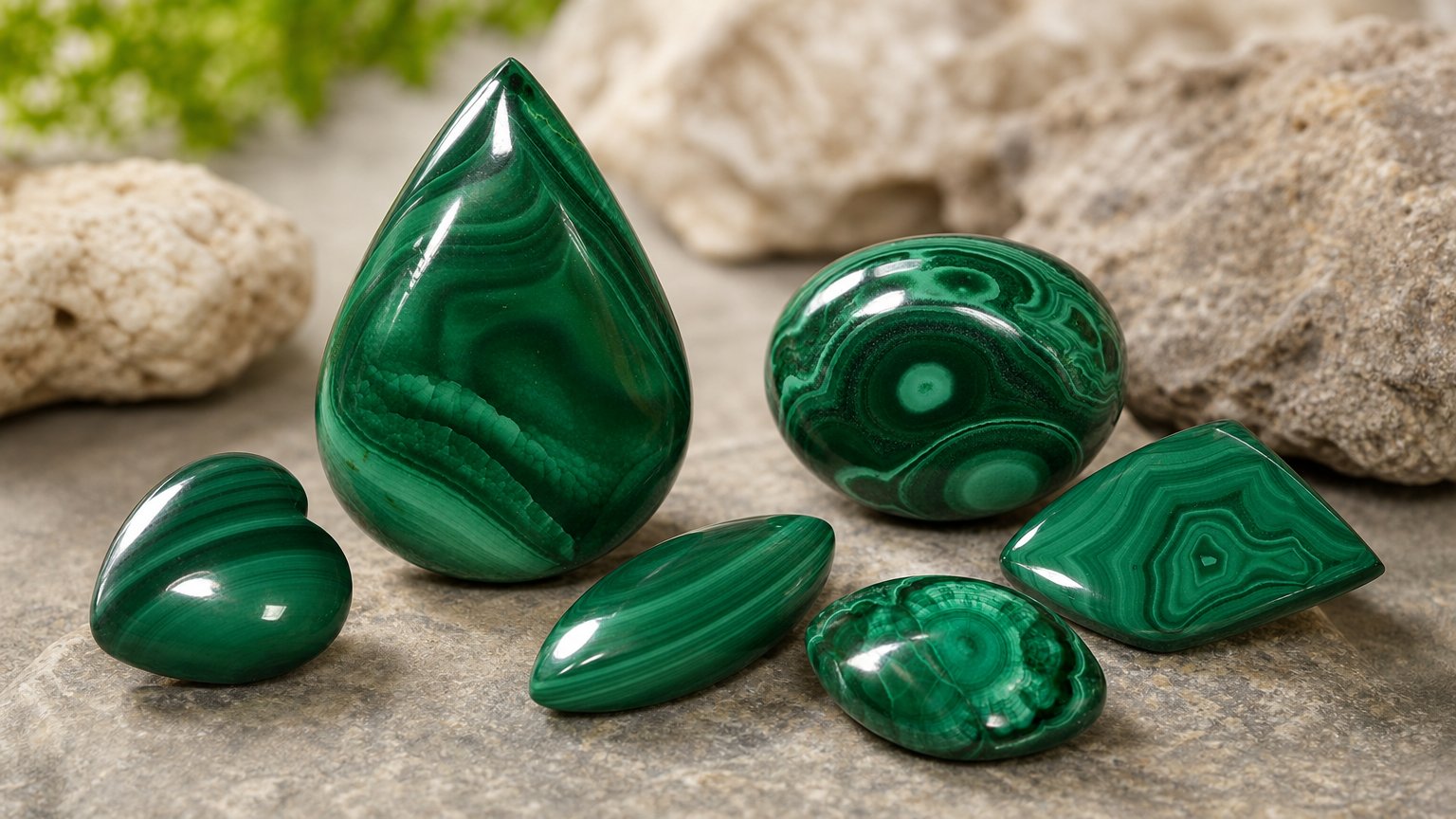 Gemas de malaquita natural - guia de compra