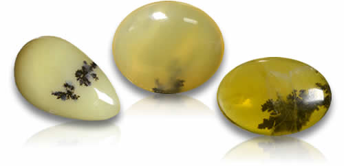 Pedras preciosas de opala de musgo