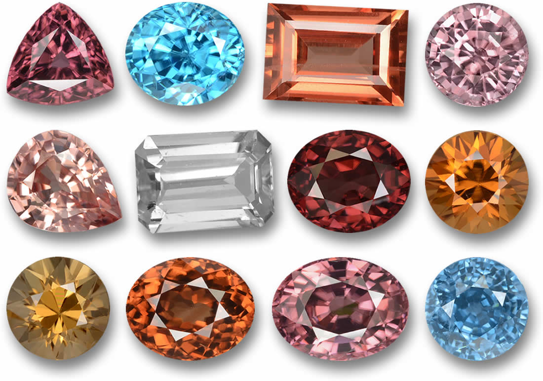 Pedras preciosas de zircônia natural para designers e artesãos de joias