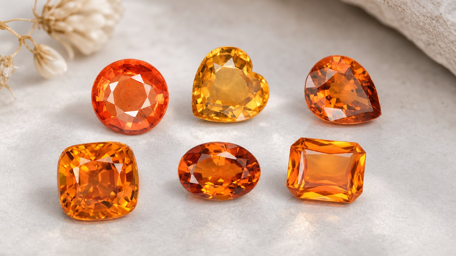 Guia de compra de gemas de safira laranja natural
