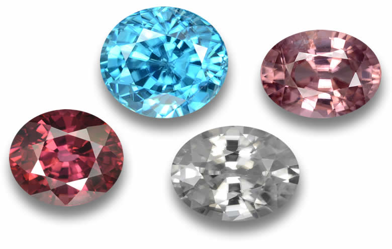 Oval Zircon Gemstones - Natural, Certified
