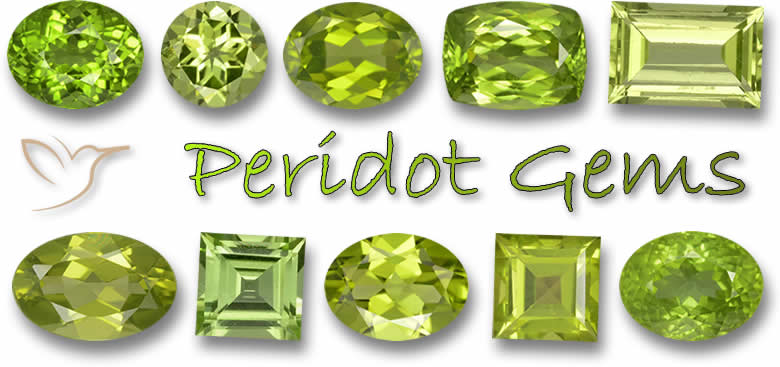 Pedras preciosas naturais de peridoto