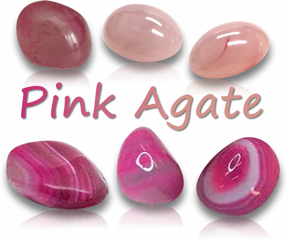Pedras preciosas naturais de ágata rosa