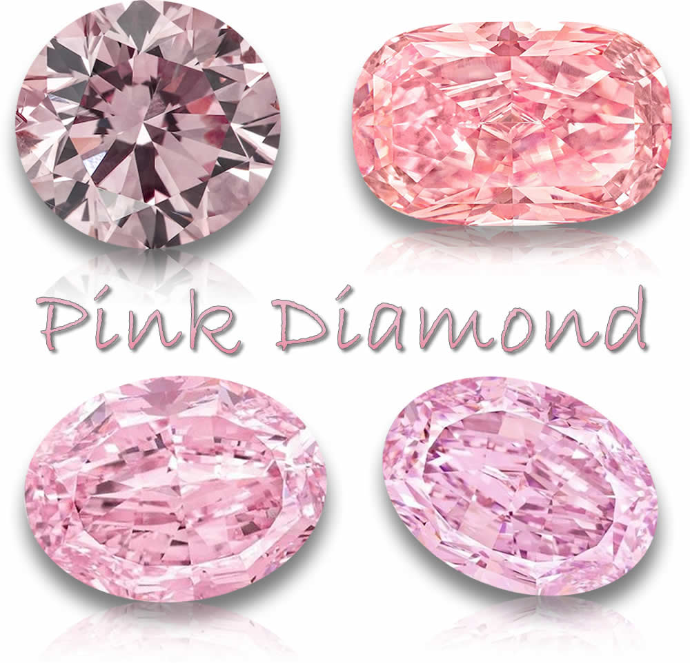 Pedras preciosas naturais de diamante rosa