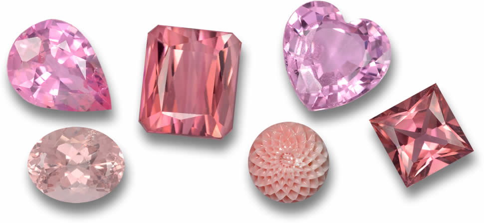 Gemas rosa à venda