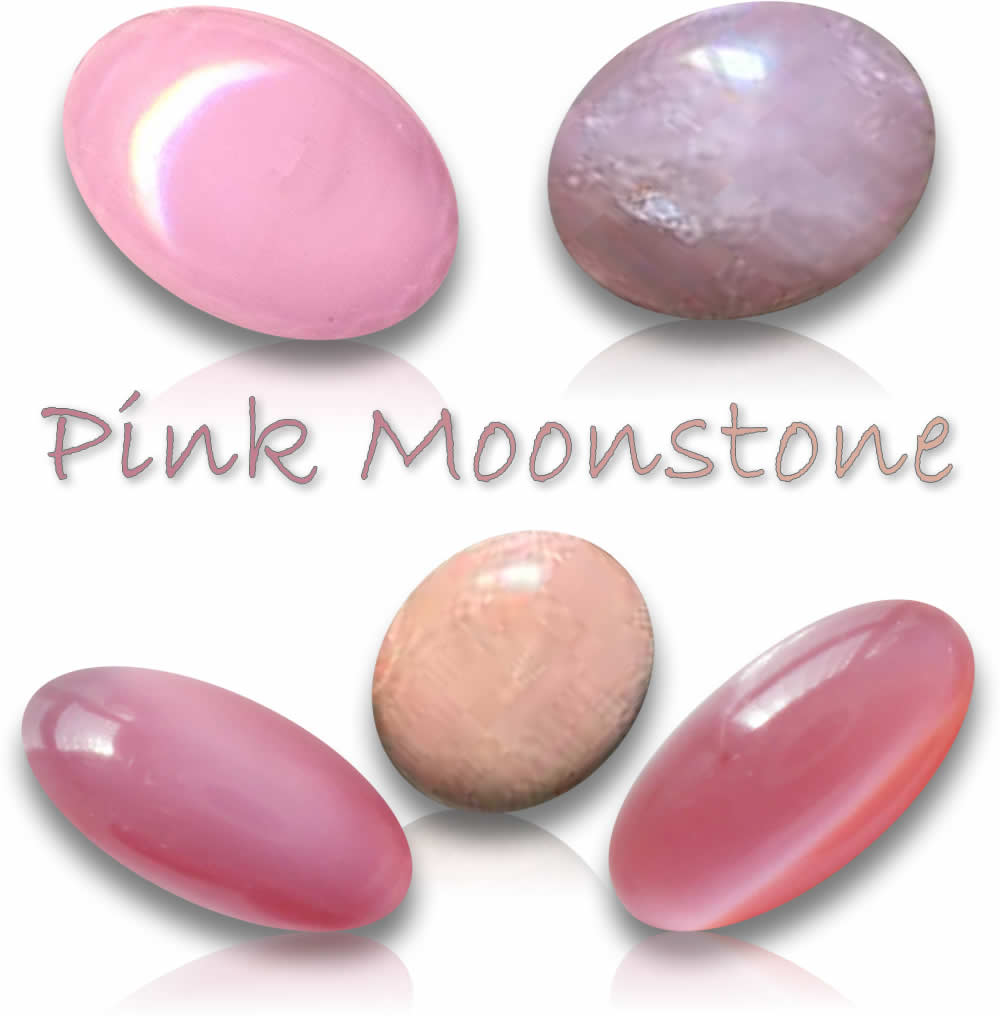 Pedras preciosas naturais rosa da lua