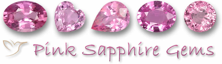 Pedras preciosas de safira rosa