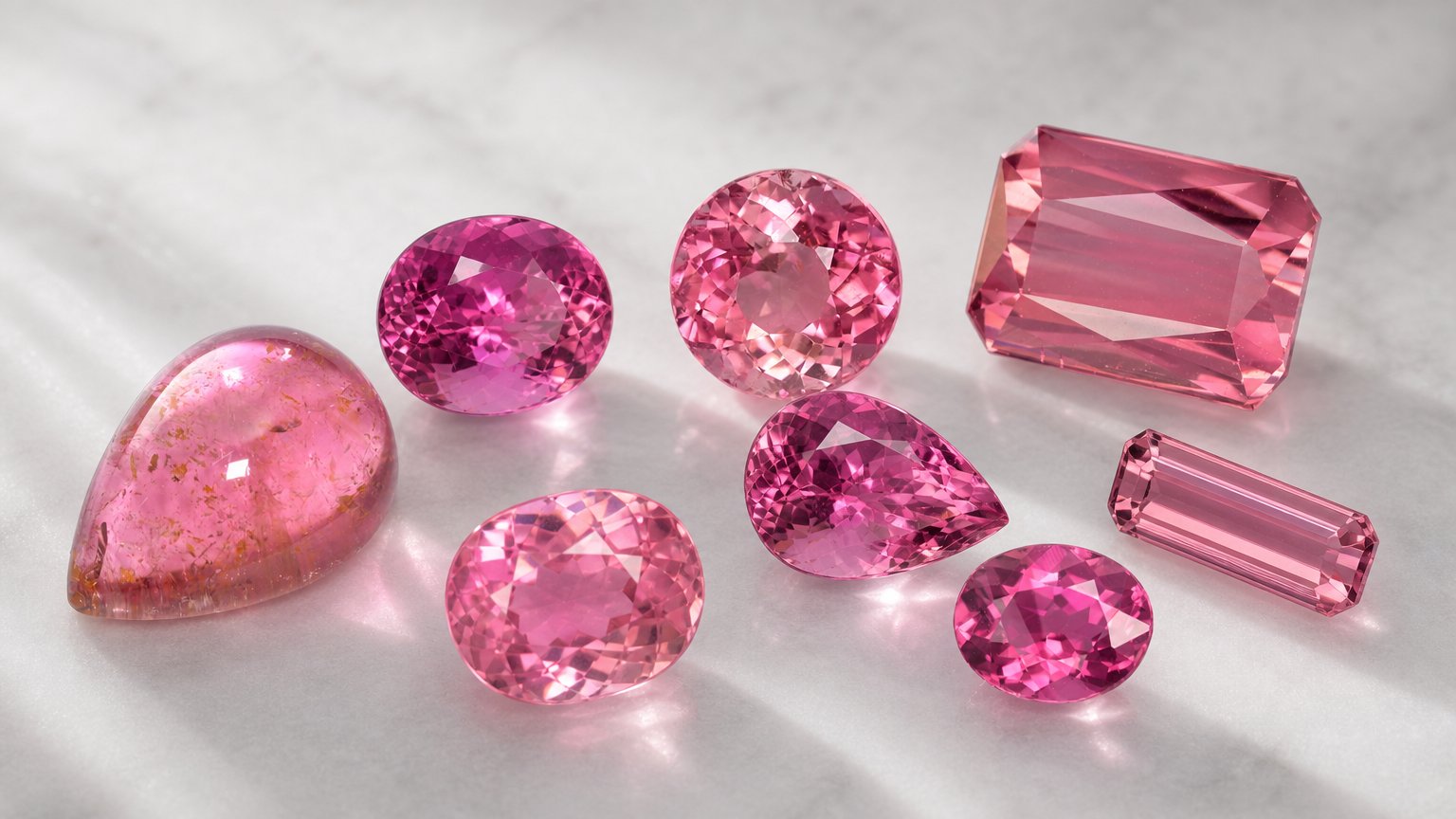 Gemas de turmalina rosa natural - guia de compra