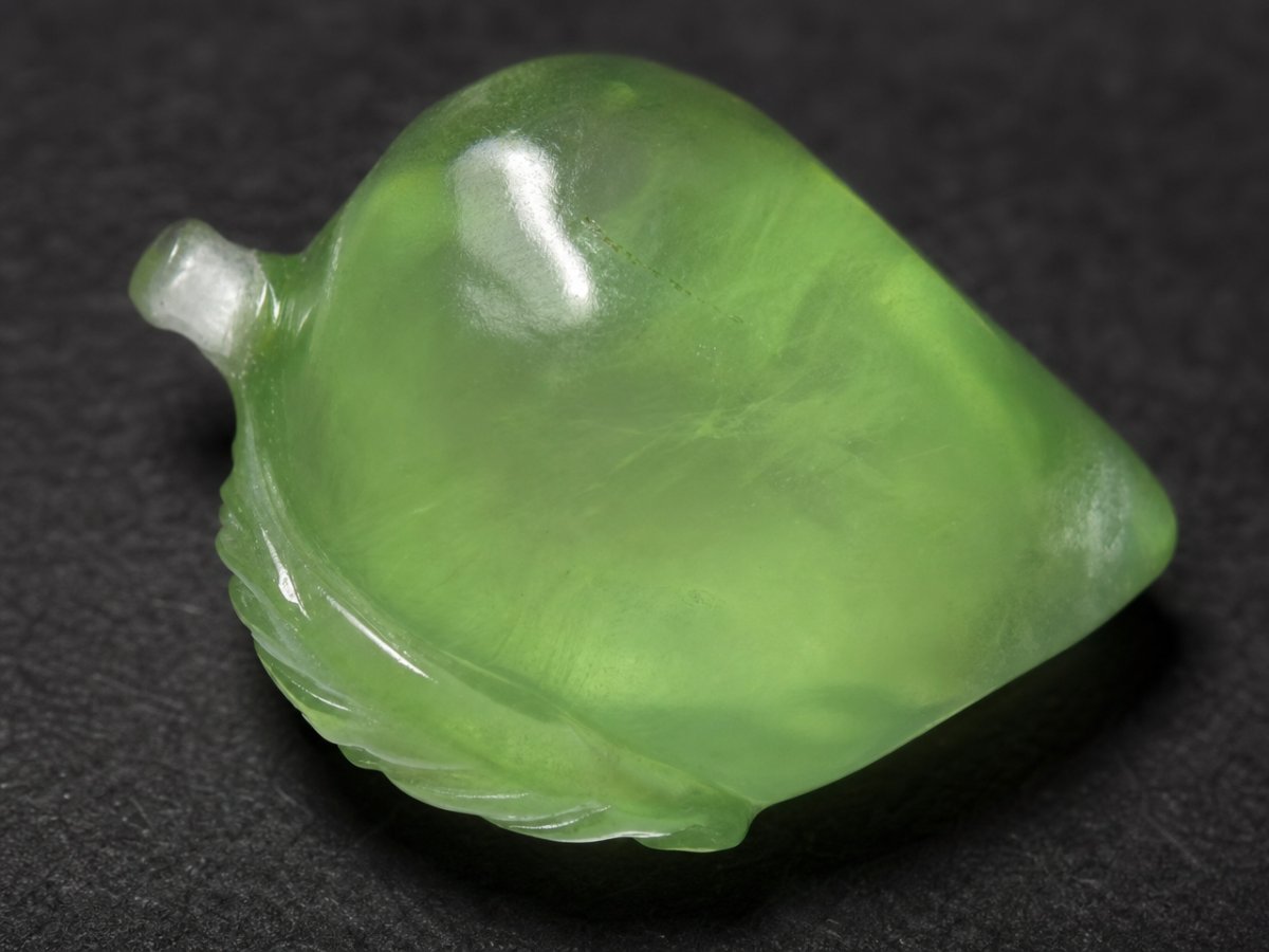 Visão aproximada de gemas de prehnita naturais.
