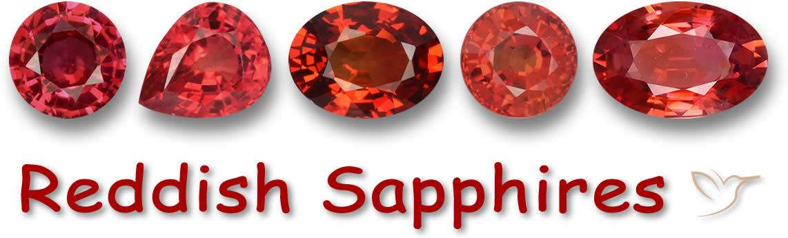 Compre pedras preciosas de safiras vermelho-laranja