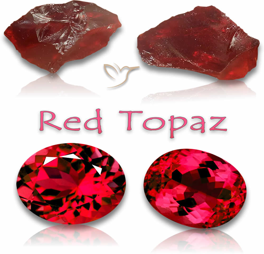 Compre pedras preciosas de topázio vermelho