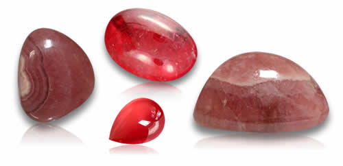 pedras preciosas de rodocrosita