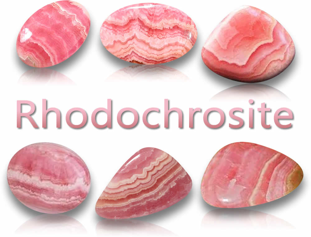 Pedras preciosas naturais de rodocrosita
