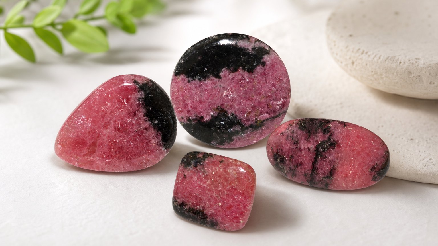 Gemas de rodonita natural - guia de compra