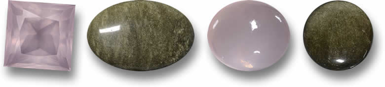 Quartzo Rosa e Obsidiana