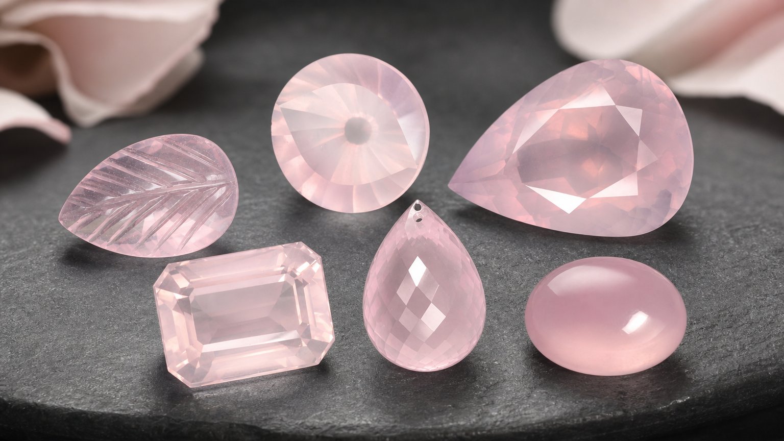 Pedras preciosas de quartzo rosa natural - guia de compra