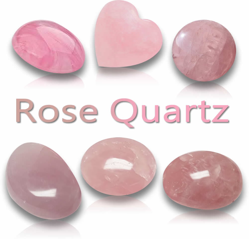 Pedras preciosas naturais de quartzo rosa
