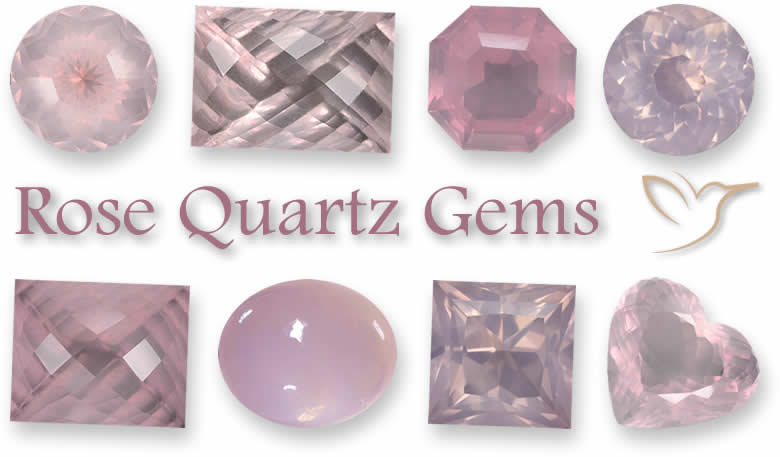 Pedras preciosas naturais de quartzo rosa