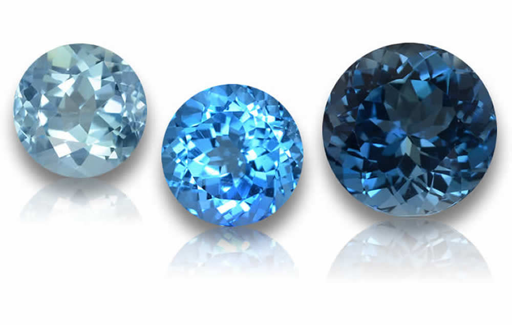 Topázio Azul Redondo - Gemas de Qualidade Certificada da GemSelect