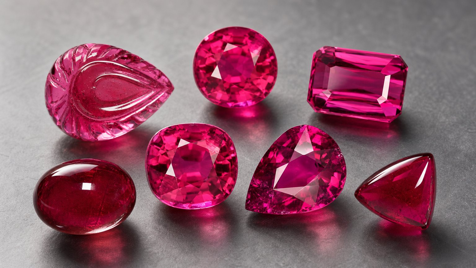 Gemas de turmalina rubelita natural - guia de compra