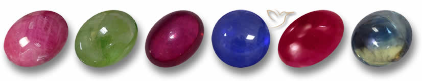 Pedras preciosas de rubi e safira