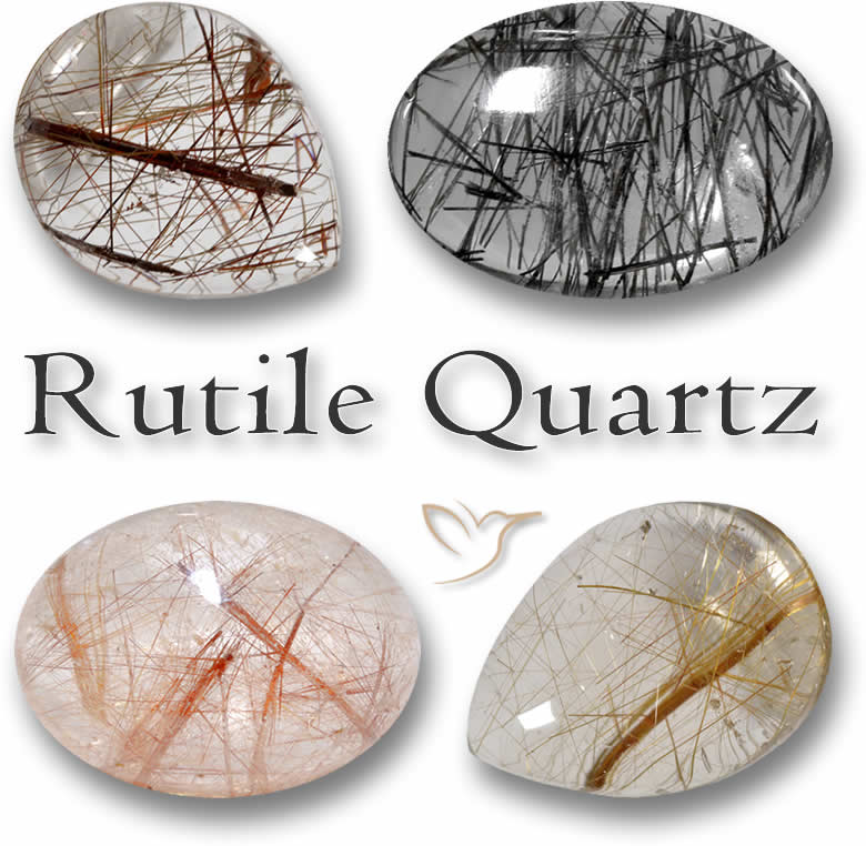 Pedras preciosas de quartzo rutilo