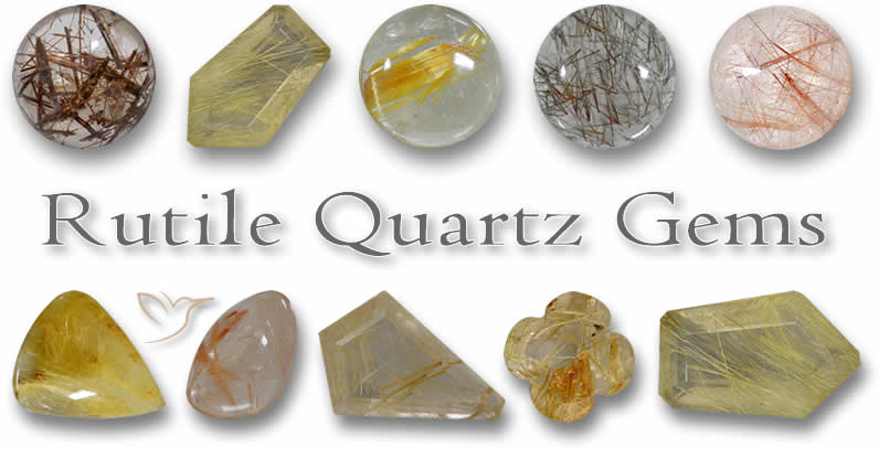 Pedras Preciosas de Quartzo Rutilo Natural