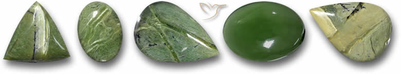 Pedras preciosas serpentinas