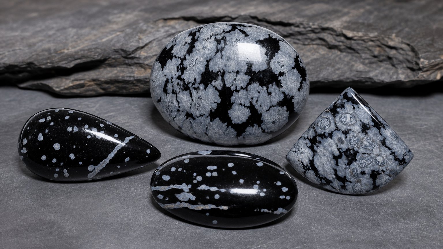 Gemas de obsidiana flocada natural - guia de compra