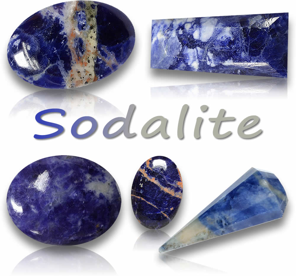 Pedras preciosas naturais de sodalita