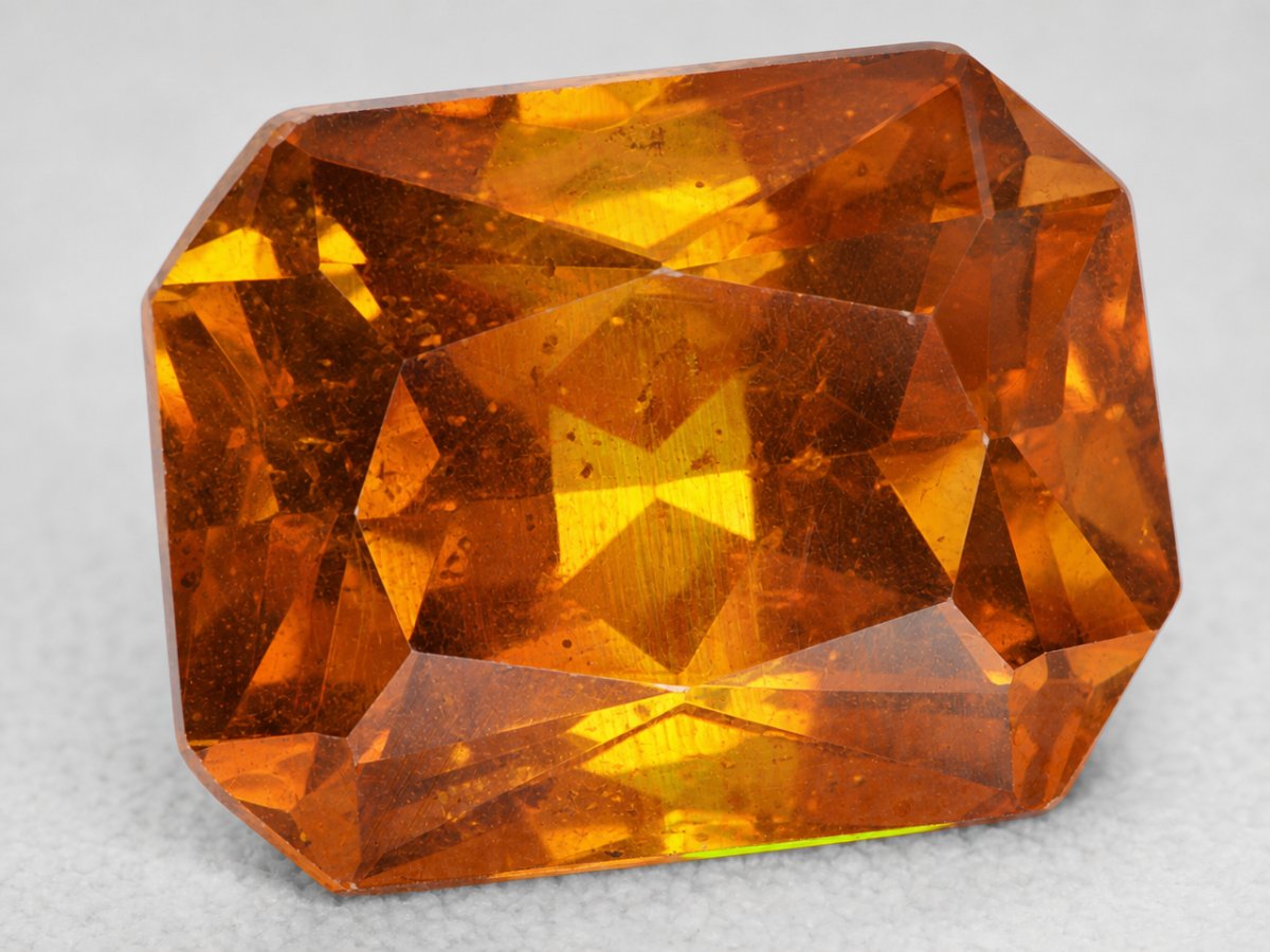 Visão aproximada de gemas de esfalerita naturais.