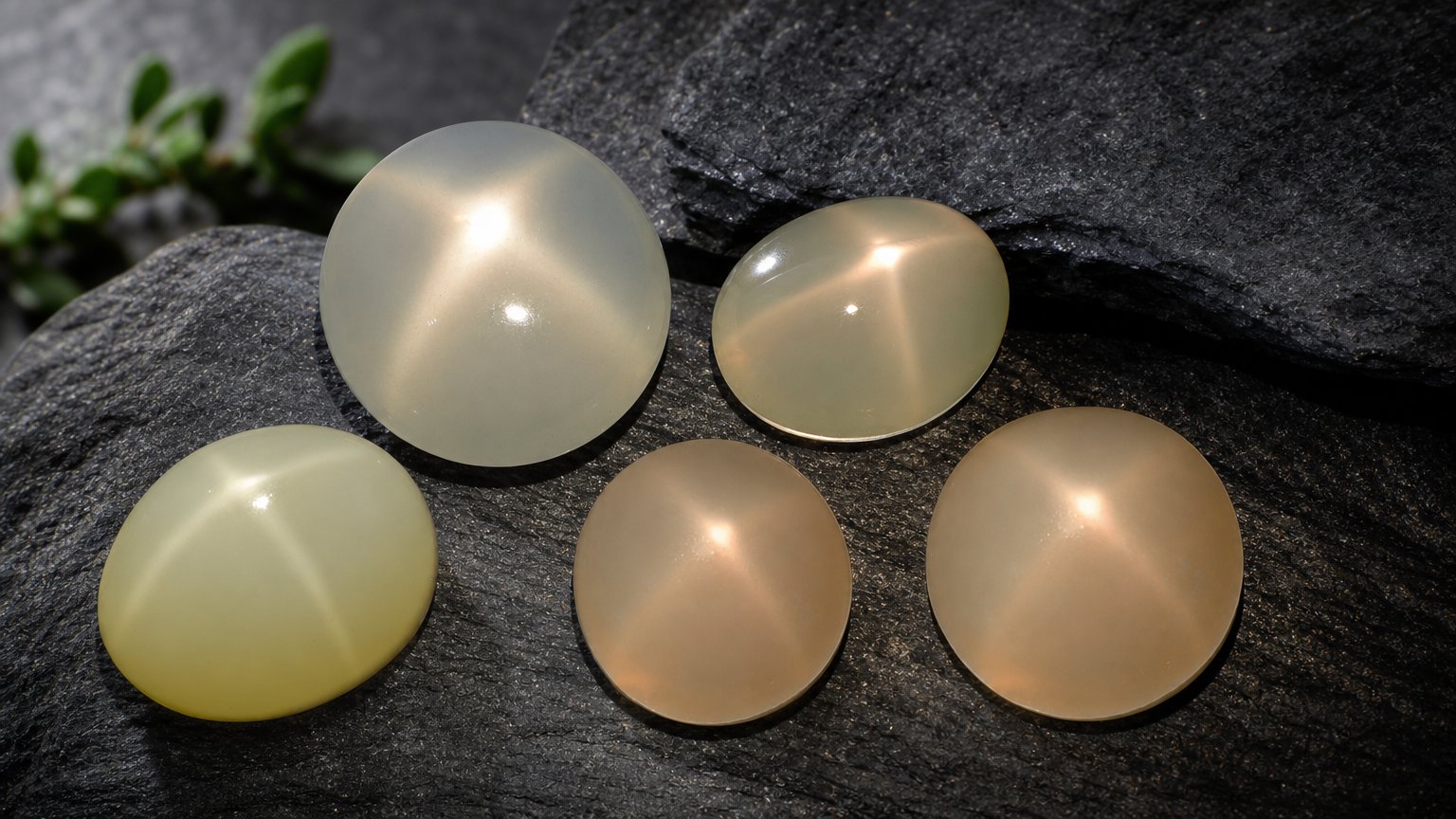 Pedras preciosas de Pedra da Lua Estrela Natural - guia de compra