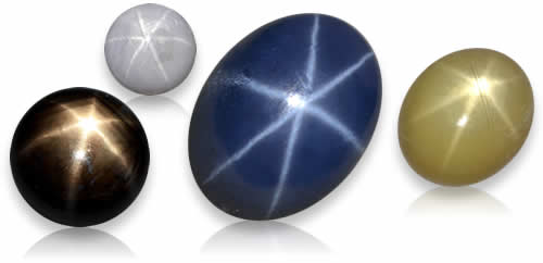 Pedras preciosas de safira estrela