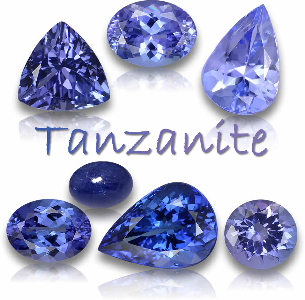 Pedras preciosas naturais de tanzanita para venda