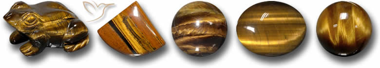 Pedras preciosas do olho de tigre