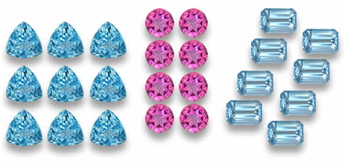 Lotes de topázio natural para joias e venda por atacado.