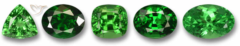 Gemas de granada tsavorita