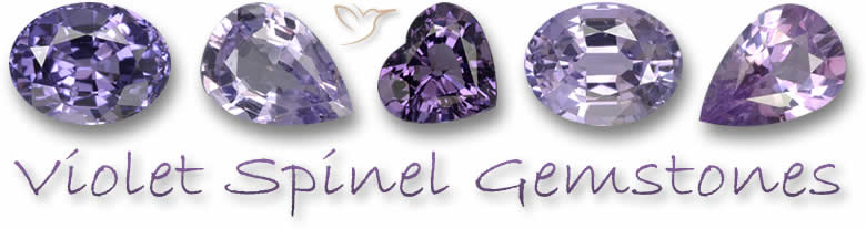 Pedras preciosas de espinélio violeta