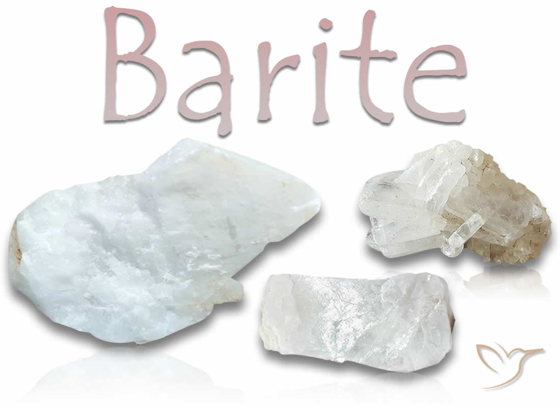 Pedras preciosas ásperas de barita branca