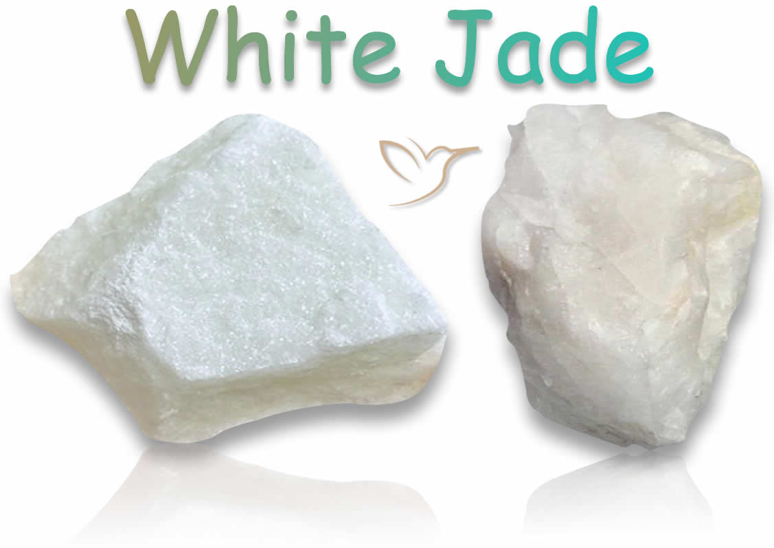 Pedras preciosas naturais de jade branco áspero