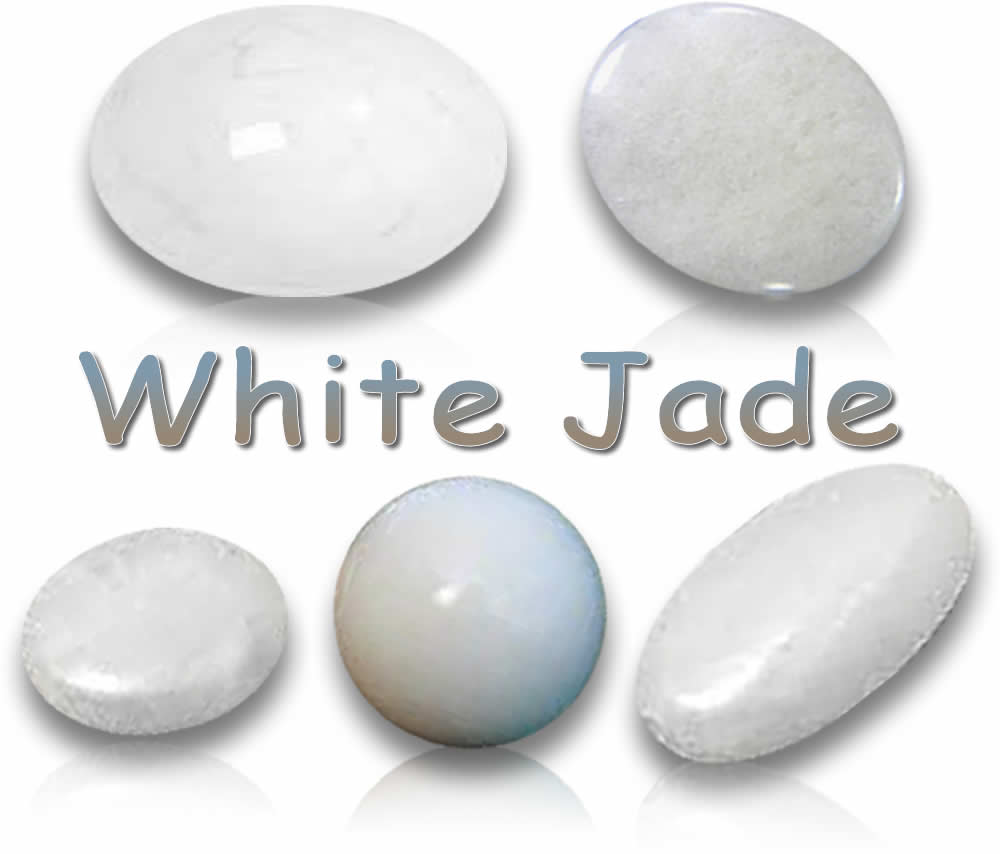 Pedras preciosas naturais de jade branco