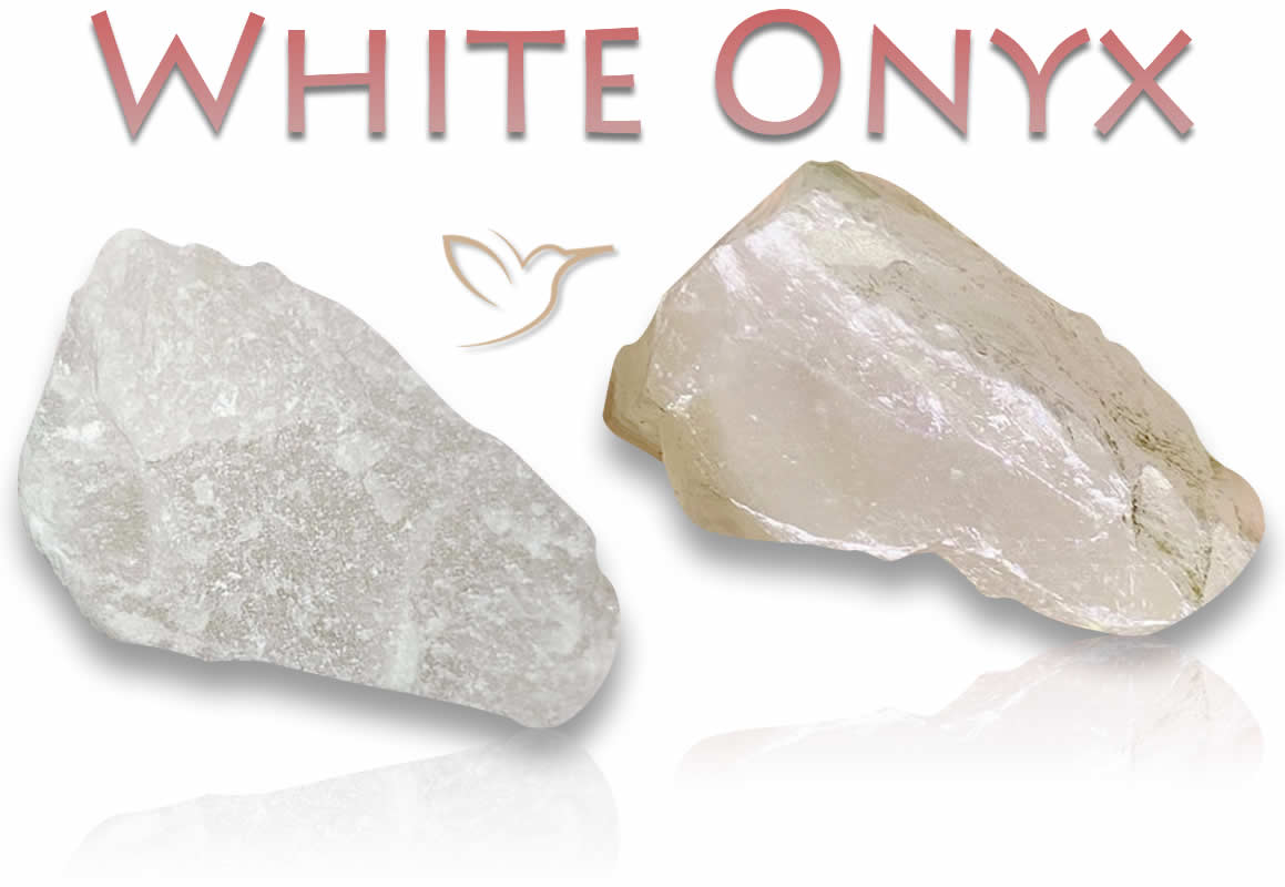 Pedras preciosas naturais de ônix branco áspero