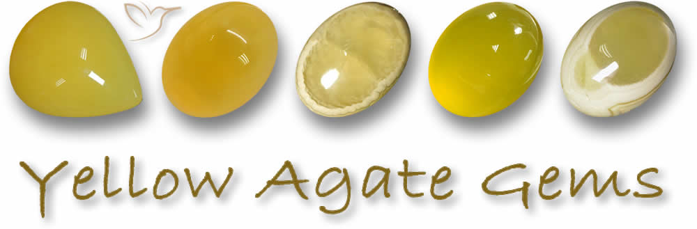 Pedras preciosas de ágata amarela