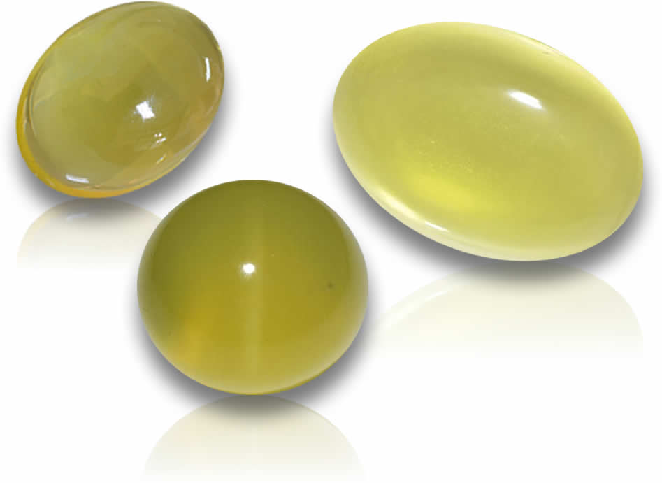 Cabochões de quartzo amarelo