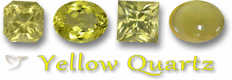 Gemas de quartzo amarelo