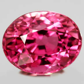 Pedra preciosa turmalina rosa choque