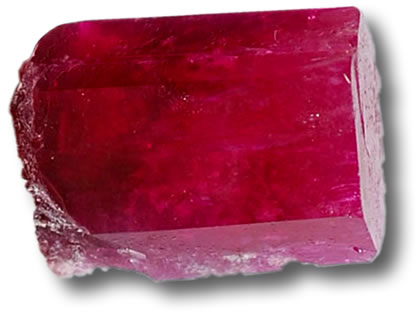 Cristal de berilo vermelho (Bixbite)