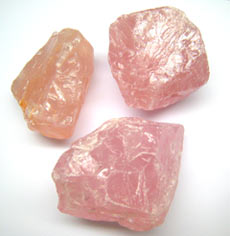 Quartzo rosa bruto da África do Sul