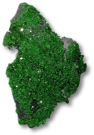 Drusa de Uvarovita
